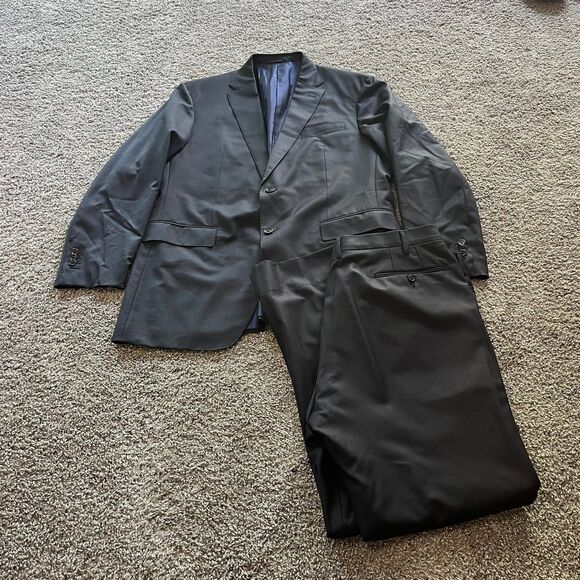 Sid Mashburn Kincaid No. 3 Suit Set 100% Wool Navy Blue Mens 56R IT - Picture 1 of 12